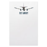 Fly away airplane personalized stationery