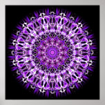 Fly Away Purple kaleidoscope Print