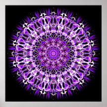 Fly Away Purple kaleidoscope Print