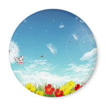 fly away spring refrigerator magnets