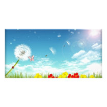fly away spring photo card