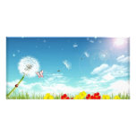 fly away spring photo card