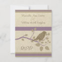 Fly Away With Me Wedding RSVP Card invitation
