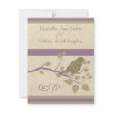 Fly Away With Me Wedding RSVP Card invitation