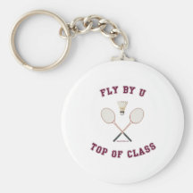 Fly By U Badminton Key Chain