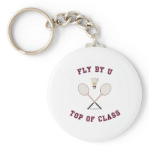 Fly By U Badminton Key Chain