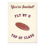 Fly By U Frisbee Custom Invitations