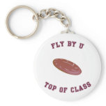 Fly By U Frisbee Keychain