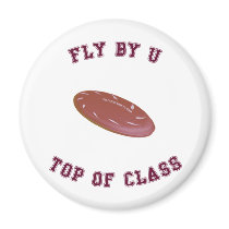 Fly By U Frisbee Magnet