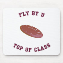 Fly By U Frisbee Mouse Pad