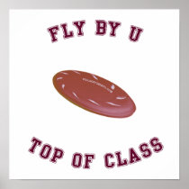 Fly By U Frisbee Print