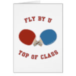 Fly By University Ping Pong Greeting Card