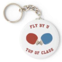 Fly By University Ping Pong Key Chain