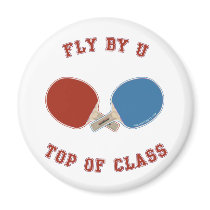 Fly By University Ping Pong Fridge Magnets