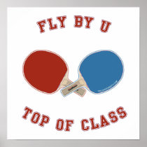 Fly By University Ping Pong Poster