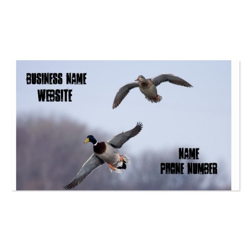 Fly Ducks Business Card Template (front side)