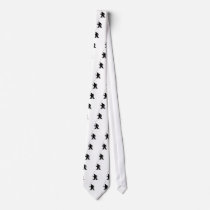 fly fisherman fishing silhouette neck tie