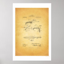Fly Fishing 1921 US Patent Poster - A Winnie