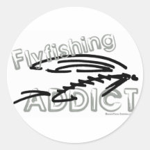 Fly Fishing Addict Sticker