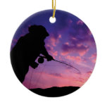 Fly Fishing at Sunset Ornament