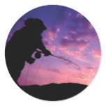 Fly Fishing at Sunset Sticker