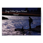 Fly Fishing Blank Greeting Card