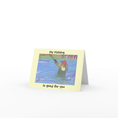 Fly Fishing Greeting Card by 1oojoj