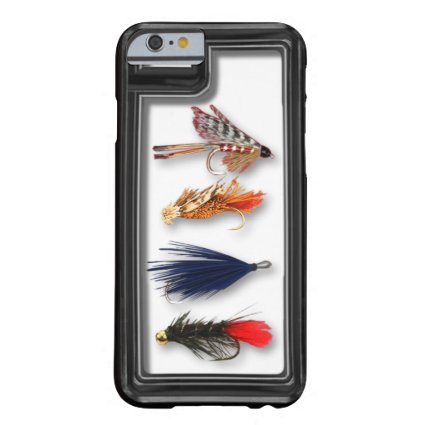 Fly fishing flies - realistic box barely there iPhone 6 case