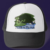 Fly Fishing Frog Hat hats