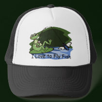 Fly Fishing Frog Hat by Customizables Fly Fishing Frog Hat