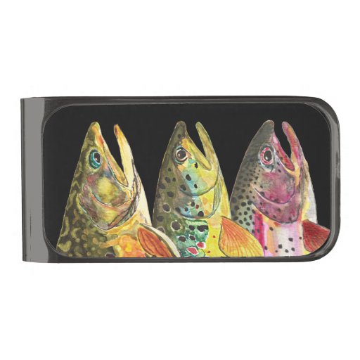 Fly Fishing Gunmetal Finish Money Clip Zazzle