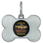Fly Fishing Highsticker Pet Name Tags