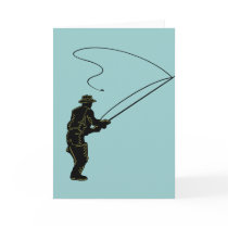 Fly Fishing in Waders Card