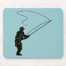 Fly Fishing in Waders mousepads