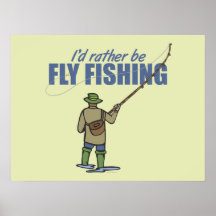 Fly Fishing in Waders Print