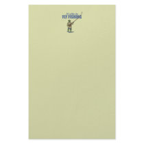 Fly Fishing in Waders Customized Stationery