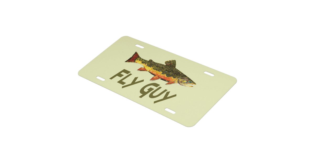 Fly Fishing License Plate Zazzle