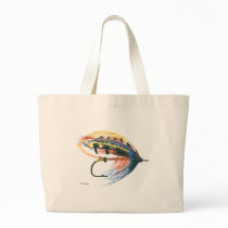 Fly Fishing Lure Art Tote Bags