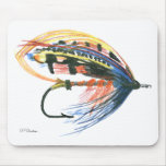 Fly Fishing Lure Art Mouse Pad