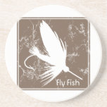Fly Fishing Lure Drink Coasters
