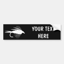 Fly Fishing lure to Personalize Bumper Stickers