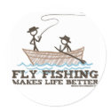 Fly Fishing Makes Life Better stickers by brooktroutdesign Fly Fishing Makes Life Better stickers