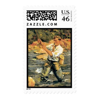 fly fishing postage stamps