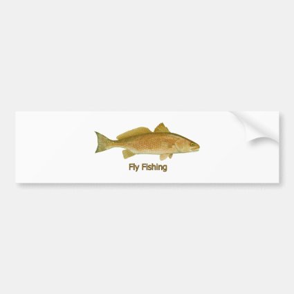 Fly Fishing Redfish Bumper Sticker