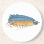 Fly Fishing Streamer Lure Art Beverage Coasters
