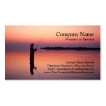 Fly-fishing sunset business card