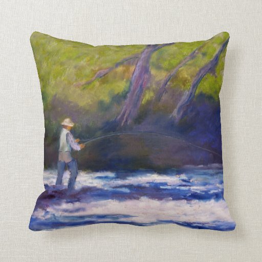 Fly Fishing Throw Pillow Zazzle