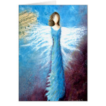 Fly Forth Angel  Christmas Greeting Card cards