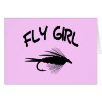 FLY GIRL GREETING CARD