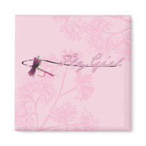 Fly Girl Fridge Magnet